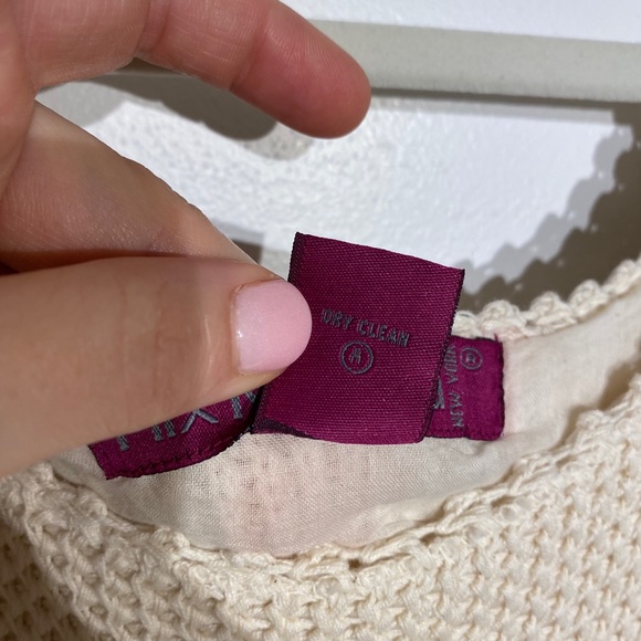 NWT Mix Nouveau Ivory Boho Open Knit Work Maxi Dress - Picture 11 of 15